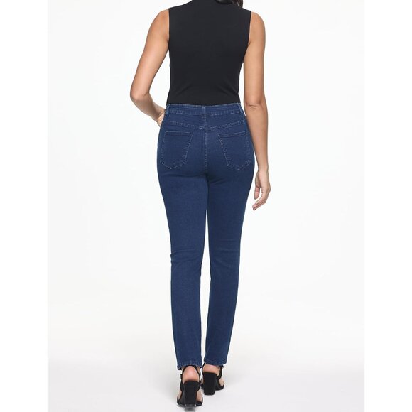 Women's High Waisted Skinny Jeans Tummy Control Butt-Lifting Slim Fit Denim - Picture 2 of 6